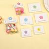 100Pcs/Lot Foldable Packaging Paper Cards Colorful Flowers Cards For Handmade Jewelry Retail Hang Tag Flowers Display Cardboard