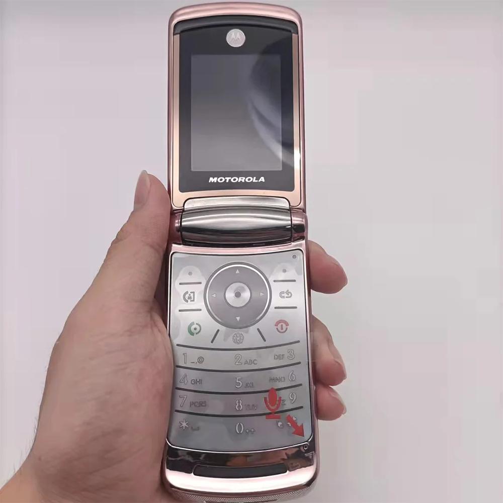 Восстановленный Оригинальный Мобильный телефон Motorola RAZR V9 2 МП 3G 2G с 1 SIM