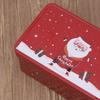 Прямоугольная рождественская жестяная коробка, пустая коробка для печенья, конфет, подарочные коробки для Санта-Клауса, банка для хранения ювелирных изделий, декор для свадебной вечеринки