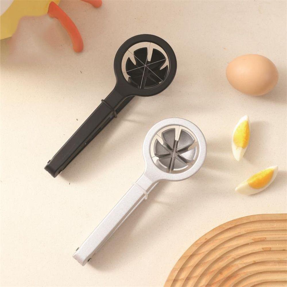 Aluminum Alloy Manual Egg Cutter Portable Multi-functional Preserved Egg Splitter Section Divider with Handle Food Splitter Home