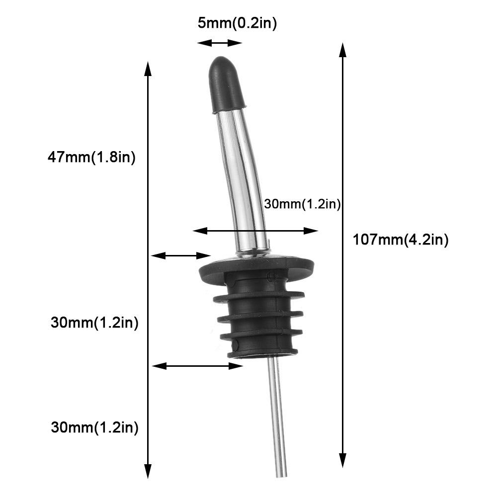 1/3PCS Barware Liquor Dispenser Spout Stopper Stainless Steel Bottle Cap Wine Pourer