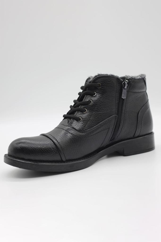 Мужские модные ботинки из натуральной кожи на толстом каблуке, морозостойкие водонепроницаемые кожаные меховые ботинки, обувь