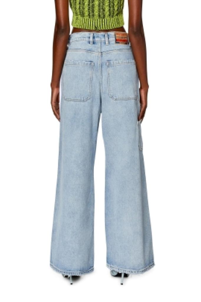 Diesel Women's Loose Fit Denim Pants, Size 24, Indigo Blue, A119480EMAG