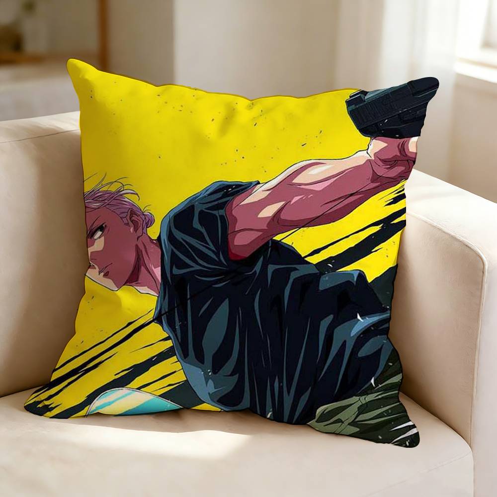 Anime SSakamoto Days TTaro Sakamoto Square DoubleSided printed Pillow Case Bedroom Bedside Pillow Sofa Cushion Cover