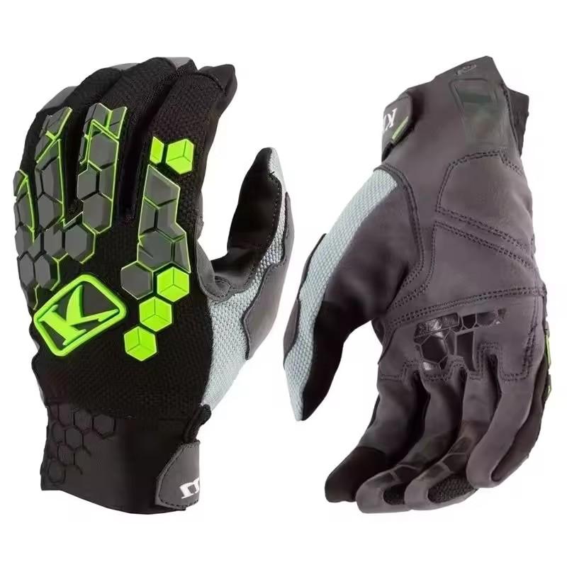 NEW KLIM Motocross Gloves Breathable Touchscreen Full Finger with Anti-Slip Grip for Men & Women - ATV MTB BMX Racing gloves