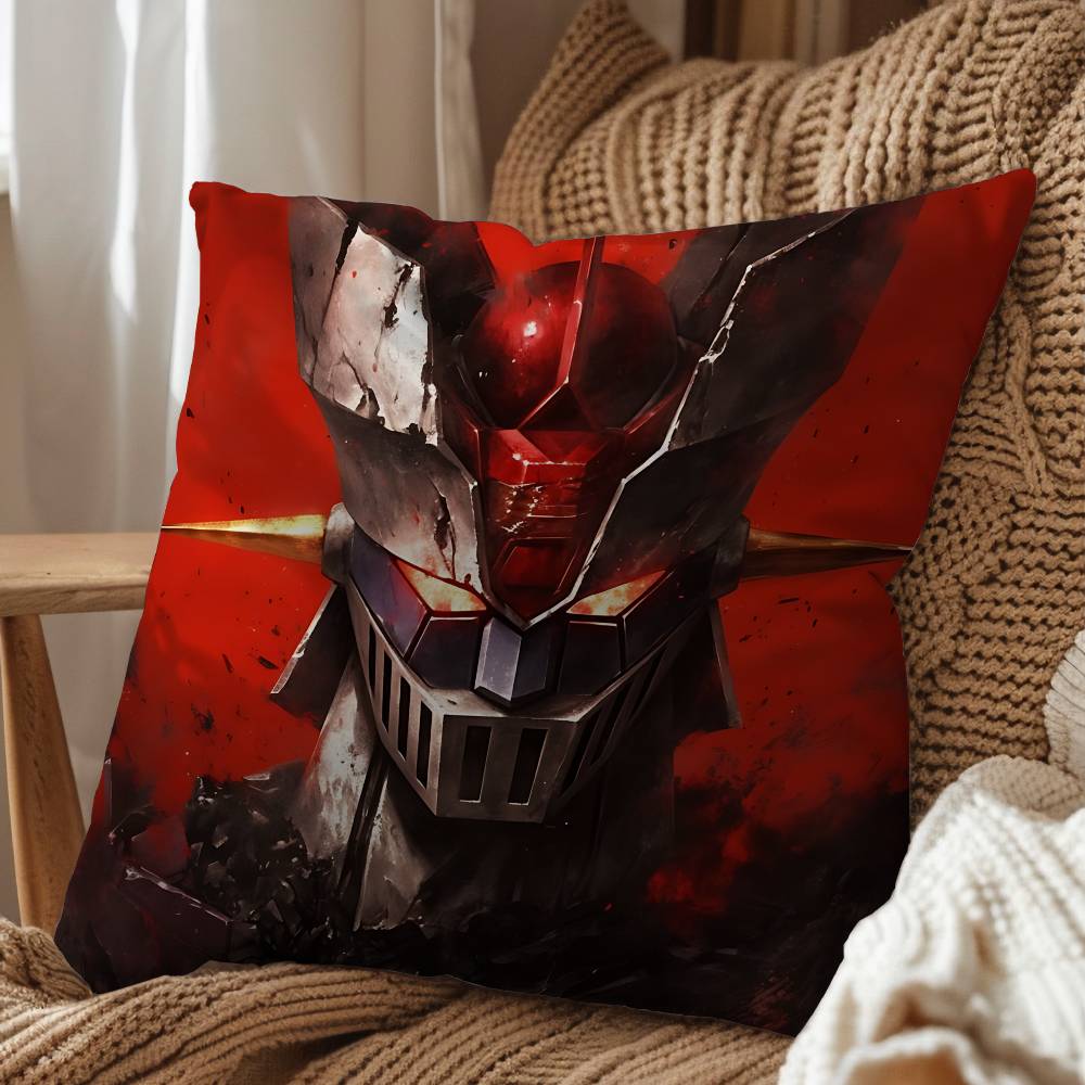 Мультяшная наволочка для подушки Rocket Punch Mazinger Z, подходит для дивана, автомобиля, спальни, офиса. Декоративная наволочка.