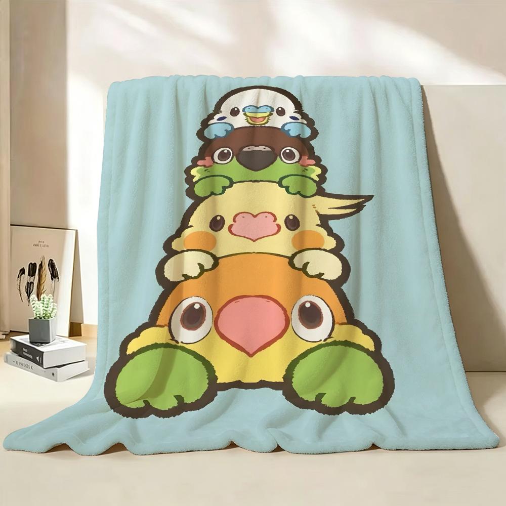 illust Y Yutoriya Throw Flannel Throw Blanket Suitable for Sofa Living Room Bedroom