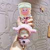 Soft Plush Doll Keychain Action Figure Doll Car Key Ring New Peach Ball Keychain  Plush Toy