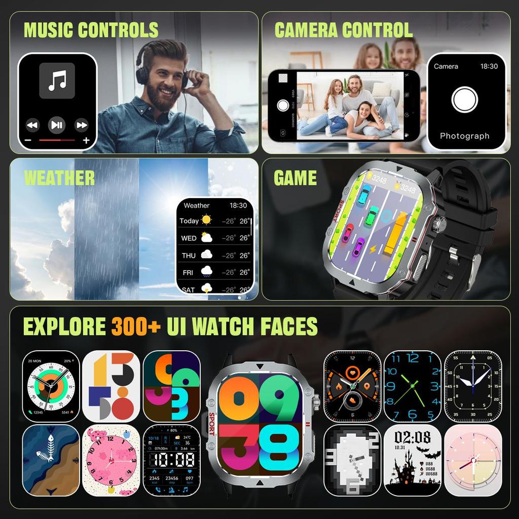 Новые смарт-часы QTLLBT, отслеживание калорий/шагов/расстояния, калькулятор, управление музыкой, секундомер, будильник, несколько спортивных режимов