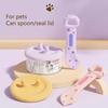 2 шт. Портативная силиконовая крышка для корма для домашних животных, милая форма, открывалка для кошачьих консервов, ложка для кормления кошек, хранение корма для домашних животных