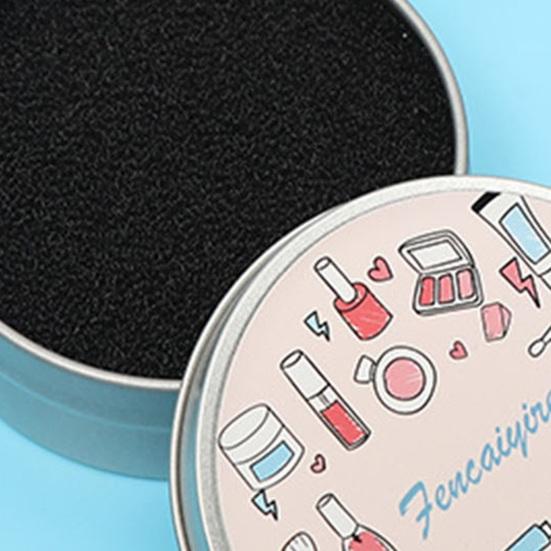 Очиститель для кистей для макияжа, коробка для чистки кистей для теней для век, румян, быстрое удаление цвета, металлическая коробка с переключателем