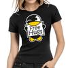 Free Hugs Penguin Cute Fun Comedy Cartoon Fun Lady Women Girlie T-Shirt