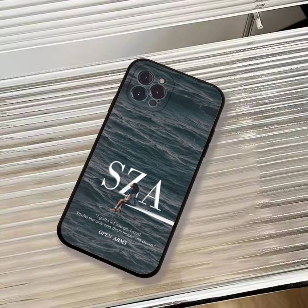 Модный Чехол для Телефона S-SZA Для iPhone 17,16,15,14,13,12,11 Plus,Pro Max,XS,Мягкий Черный Чехол