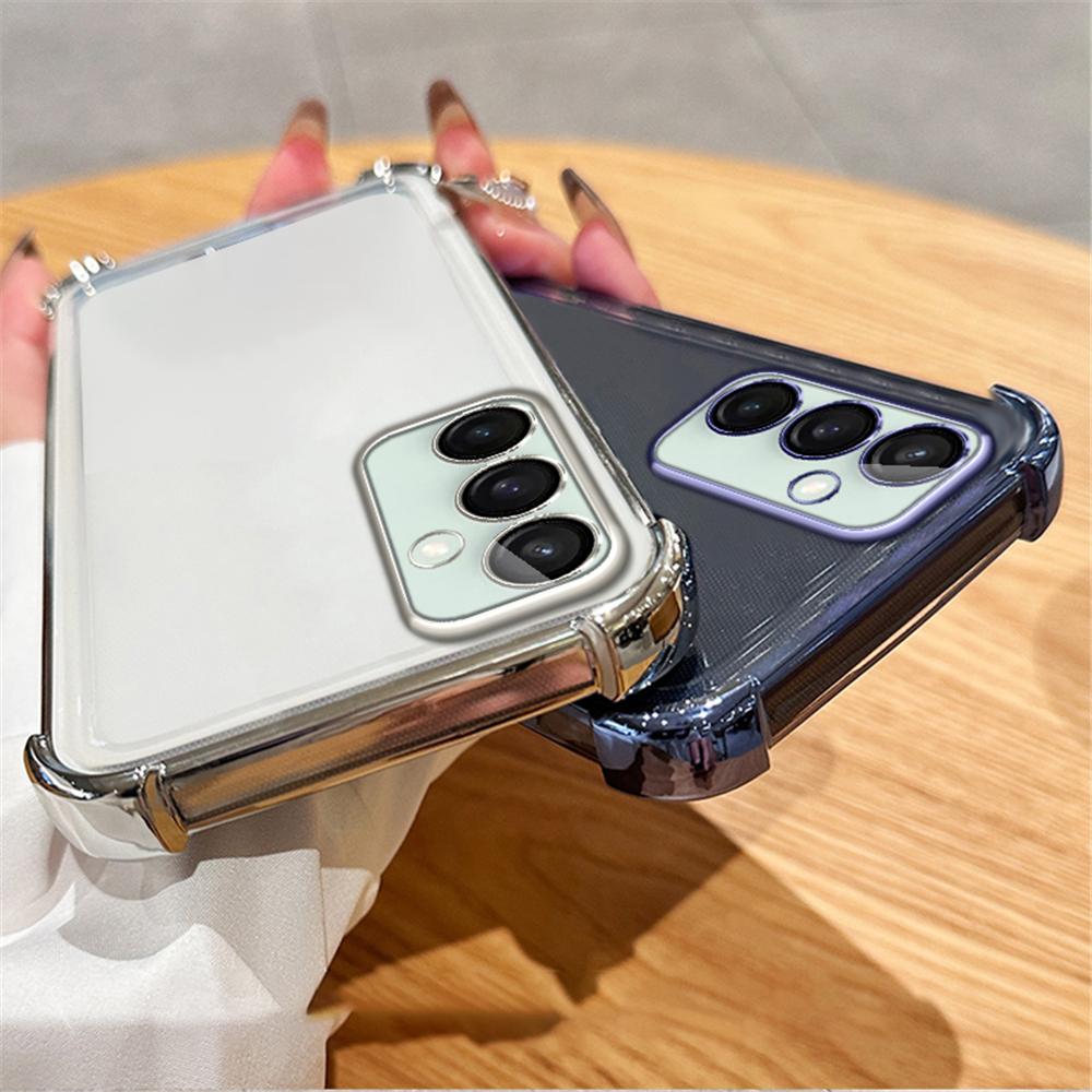 Роскошный противоударный чехол для телефона для Samsung Galaxy S24 S23 S22 Plus Ultra S20FE S21FE Note 20 Силиконовый бампер Прозрачная задняя крышка