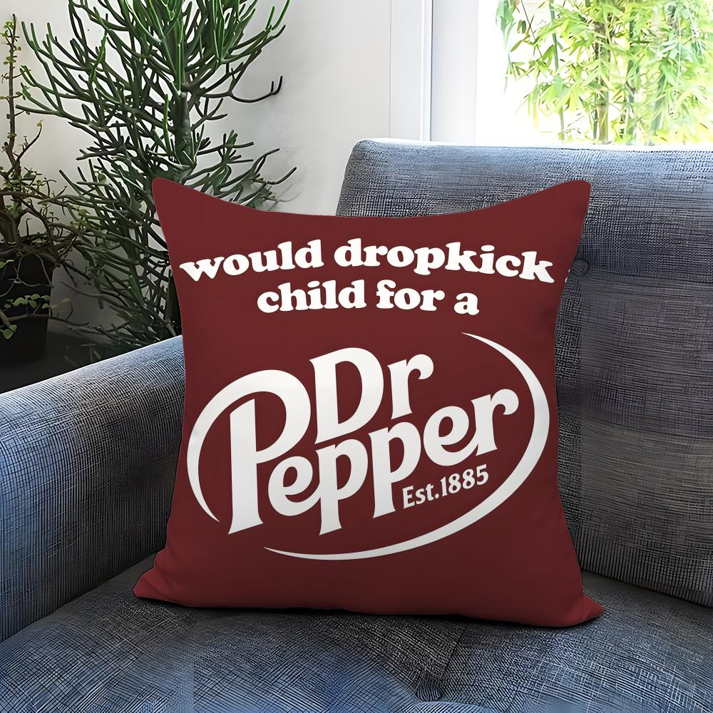 Чехол на подушку D-Dr Pepper Удобный двусторонний чехол для подушки Идеально подходит для автомобиля, дивана, спальни и многого другого