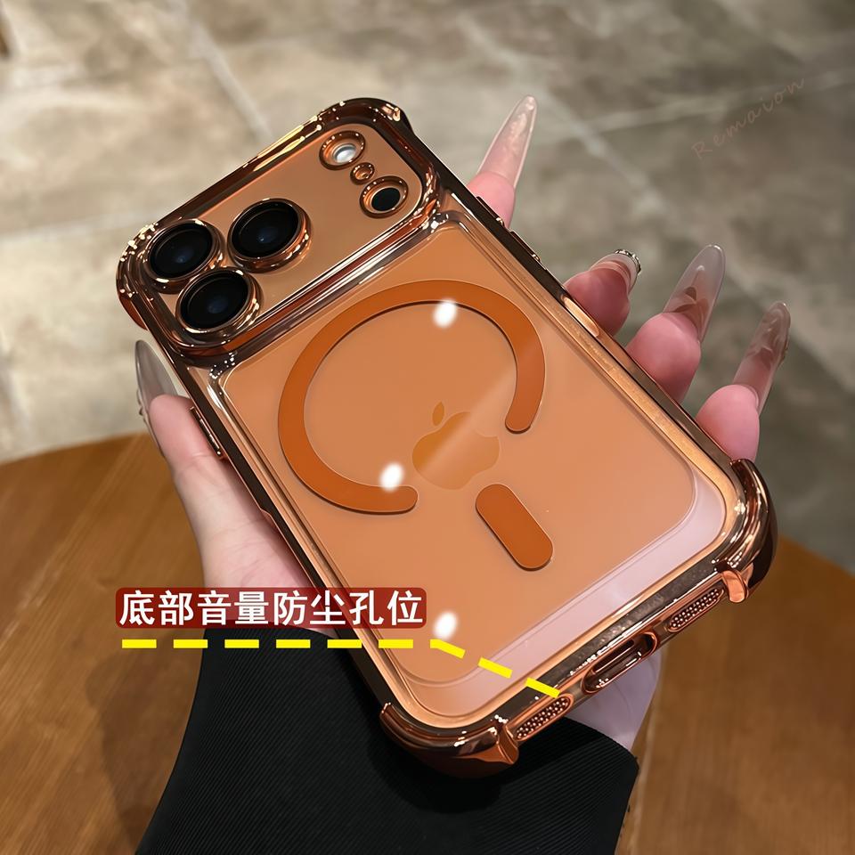 Classic Magnetic Phone Case For iPhone 15 14 13 12 16 17 Air Pro Max 14 15 Plus Magsafe Silicone Soft Shockproof Protector Cover