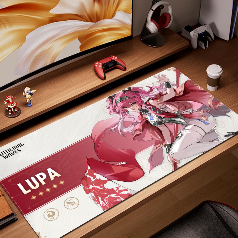 HYBXAXC LUPA Wuthering Waves Game Mouse Pad Large Keyboard Ergonomic Office Rubber PC Non-slip Anti-fray Home Custom Best Price