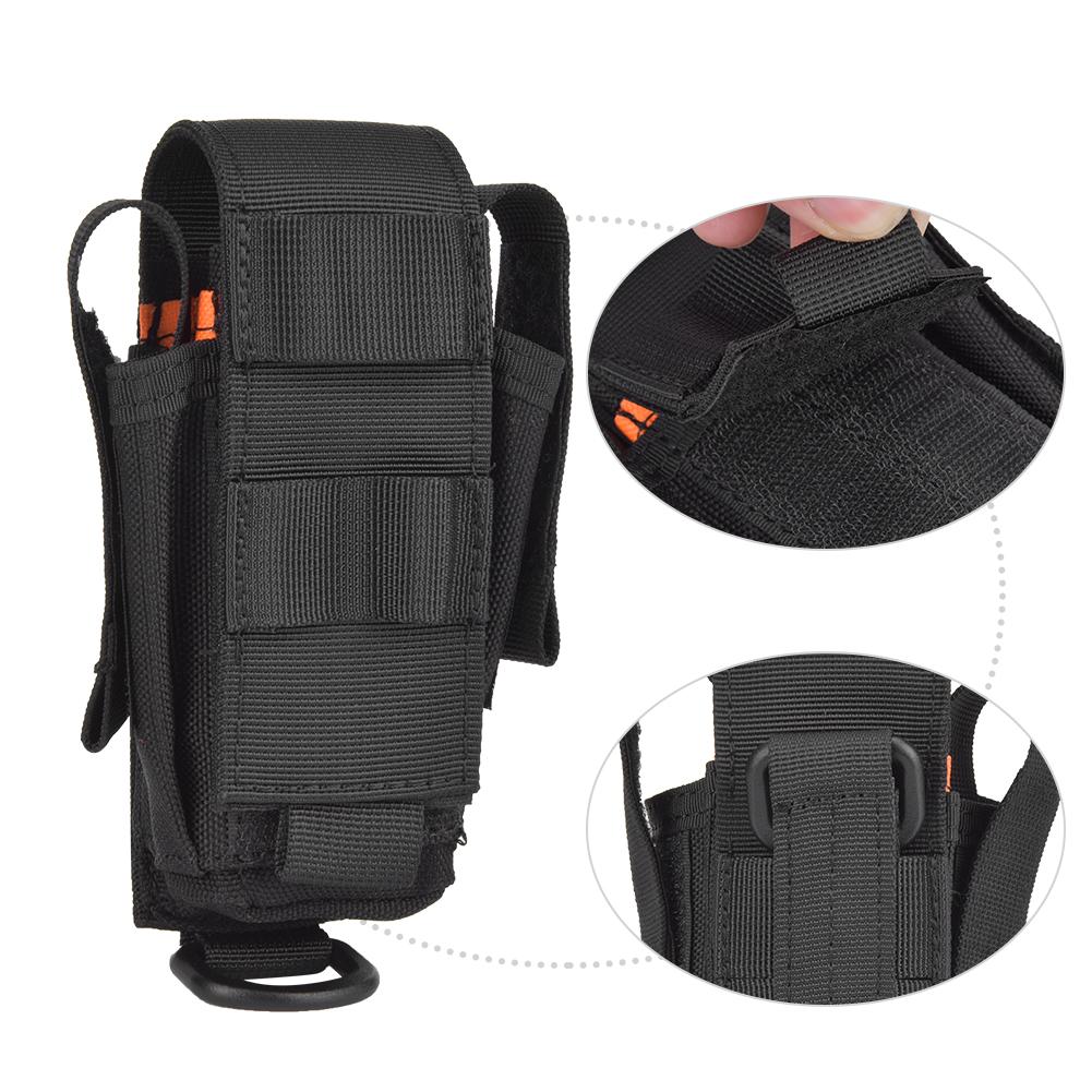 Nylon Multifunction Tool Storage Bag Multiple Pocket Organizer for Pencil Knife FlashlightBlack