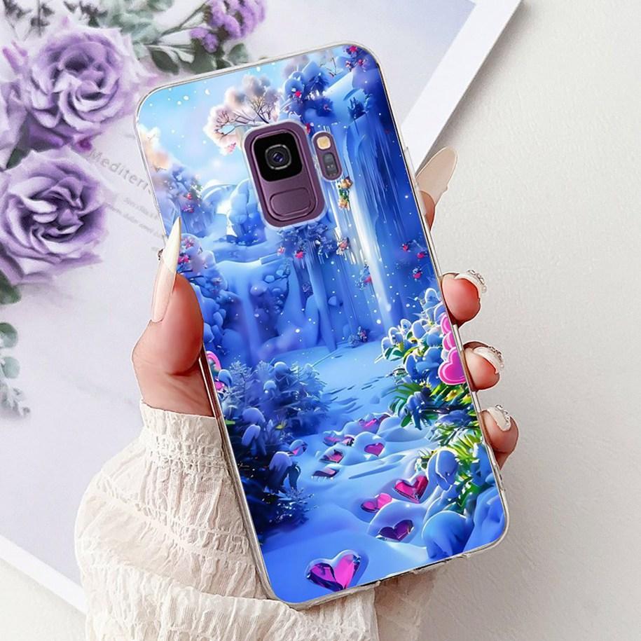 Чехол для Samsung Galaxy S9 SM-G960F Чехол Модный Цветок Мягкий Тонкий Задняя Крышка Для Samsung S9 Plus S 9 GalaxyS9 S9+ SM-G965F Capa