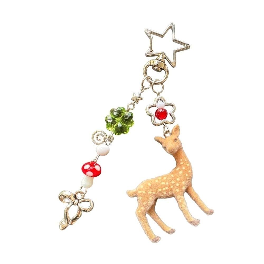 3D Deer Keychain Handmade Phone Charms Versatile Christmas Elk Keychains Christmas Gift