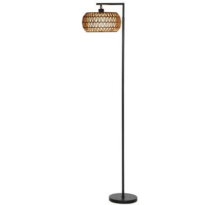 LED Floor Lamp with Double Shade, Dimmable Standing Lamp with 3 Color Temperatures for Living Room, Bedroom, Office, Black