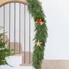 Искусственные гирлянды из норфолкской сосны, гирлянда из искусственной сосновой зелени с эффектом реального прикосновения для рождественского праздничного стола, камина, окна, внутреннего и наружного декора
