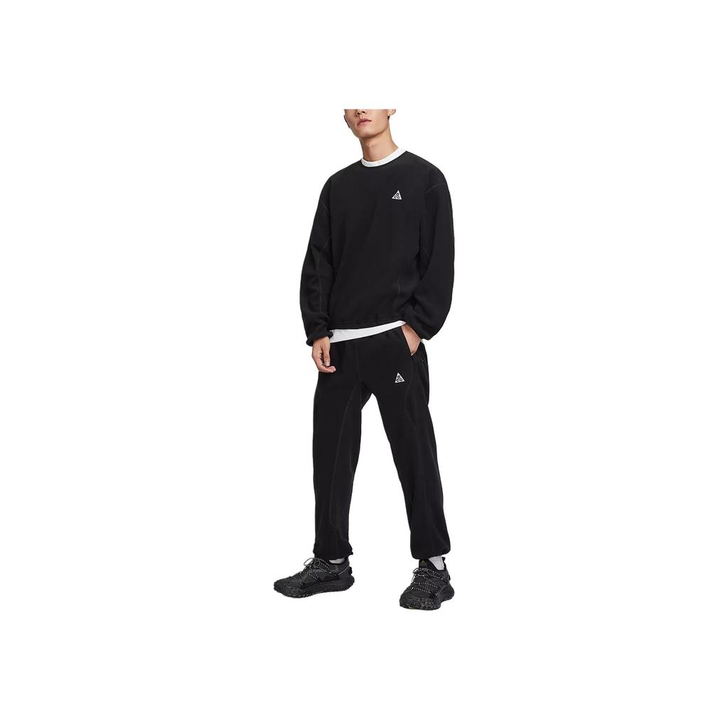 Nike ACG Wolf Tree Флисовые зауженные джоггеры с манжетами и кулиской Мужские джоггеры Черный HV1124-010