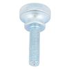10pcs M8 Zinc Plated Carbon Steel Flat Knurled Head Bolts Thumb Screws (M8*25)