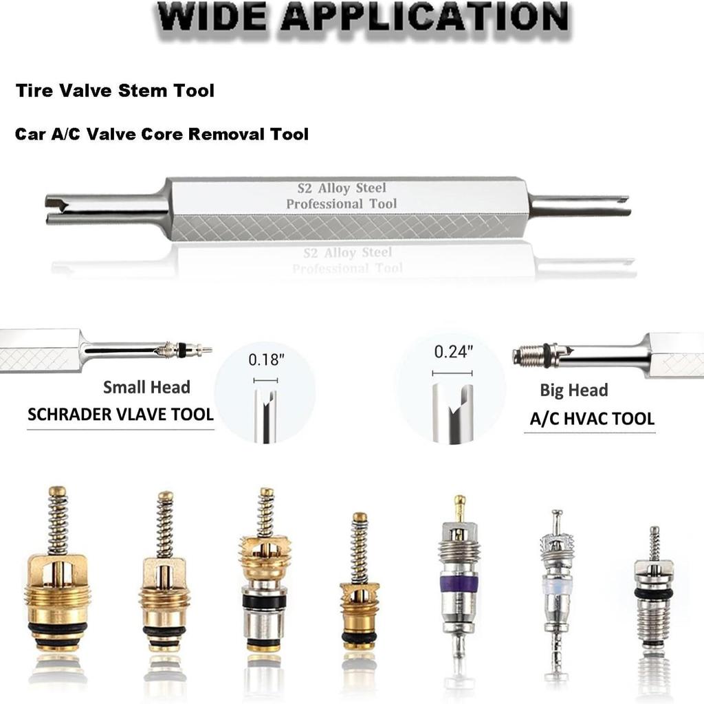 Tire and Bicycle Valve Stem Removal Tool Kit for Cars and RVs