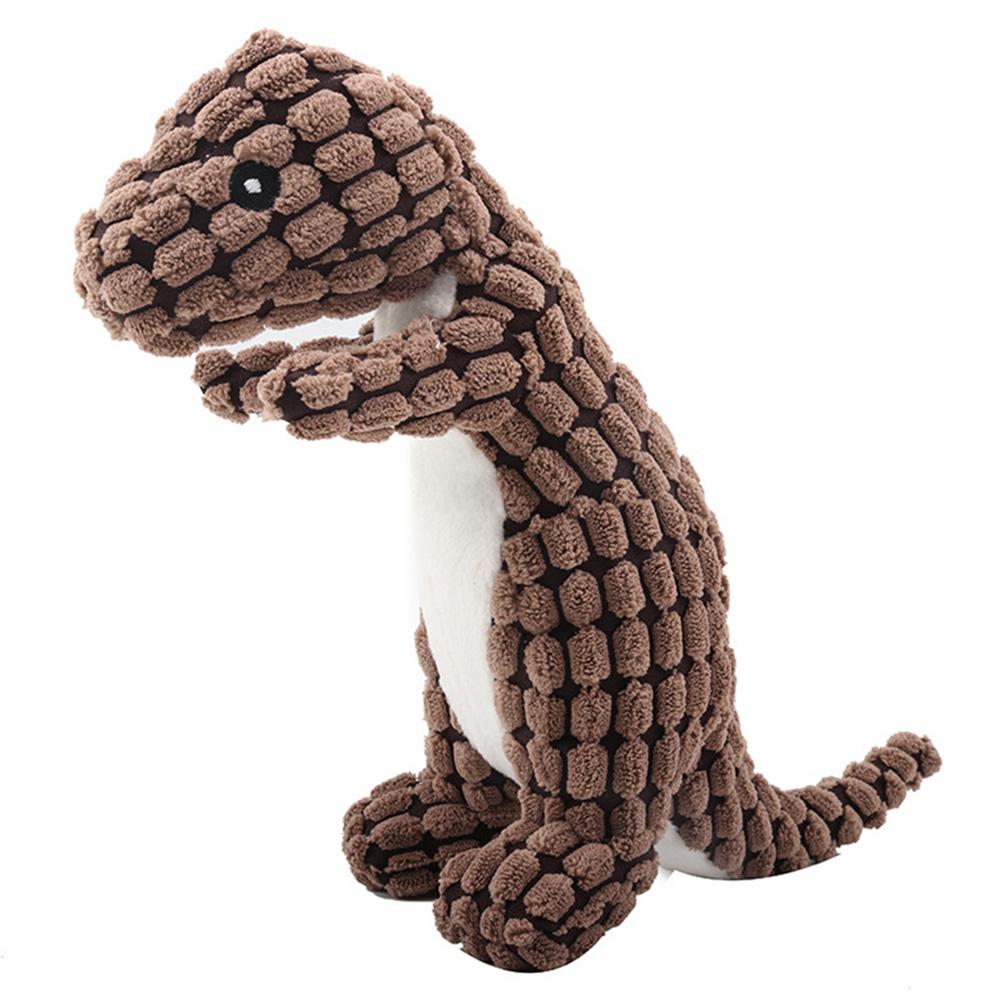Indestructible Robust Dino Cute Squeaky Dog Toy Unbreakable Stuffed Plush Dog Toy Soft Pet Plush Toy for Aggressive Chewers