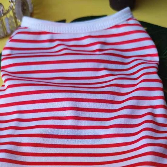 Собачий полосатый жилет Домашние животные Повседневный безрукавный пуловер Жилет с круглым вырезом Одежда для щенков для девочек и мальчиков Повседневная одежда Путешествия Уличная одежда