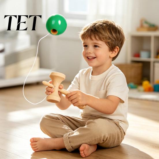 Professional Catching Cup Solid Wood Kendama Ball Catch Toy, Balance Durable Grip Classic Skill Hand Eye Coordination Toy Game, And Reaction Training