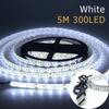 USB 5M 300LED Warm White Cool White Light Strip 3528 SMD 5V Flexible Lighting Lamp For Home Decoration