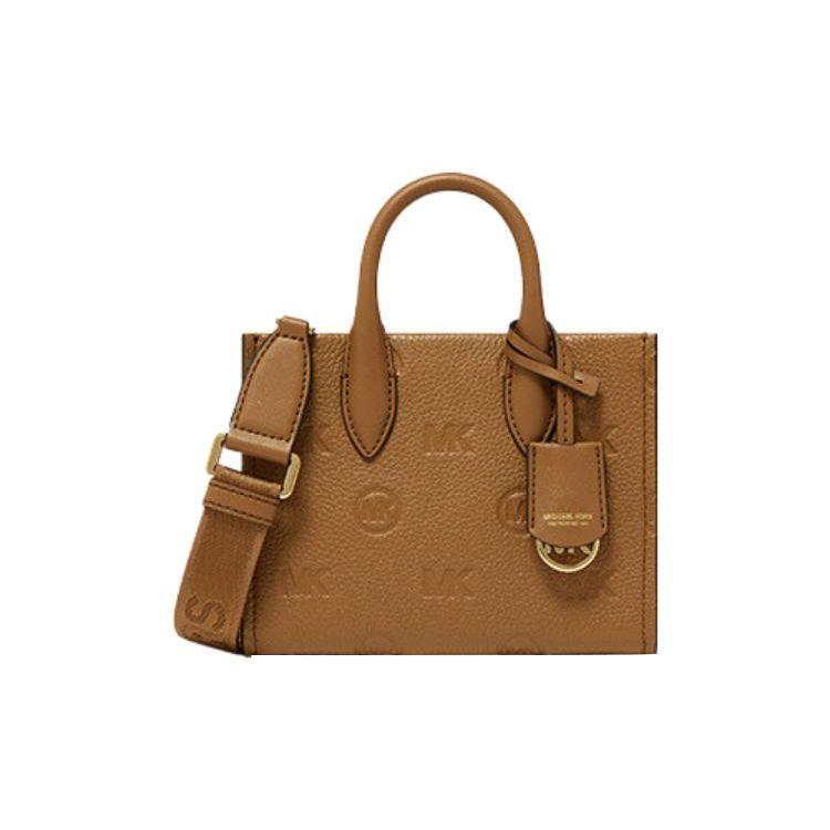 Michael Kors MK Mirella Classic Logo Print Adjustable Shoulder Strap Leather Crossbody Bag Mini Women bags Brown 35F3G7ZC0LLUGGAGE