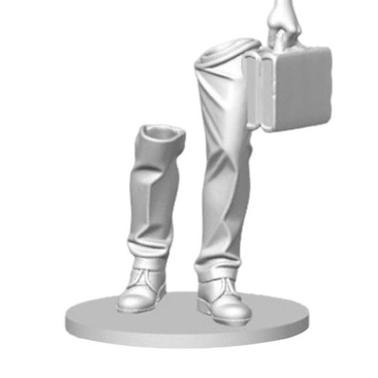 3D-печатная фигурка работающего человека jijijing с портфелем, Современное абстрактное искусство, Украшение для рабочего стола, книжной полки, офиса, Устойчивое основание, Креативное