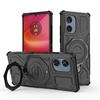 Shockproof Armor Case For Motorola Moto Edge 60 50 Pro Fusion Magnetic Airbag Protective Rotatable Anti-Drop Kickstand Cover