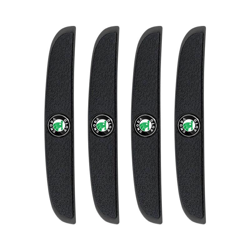 4pcs Car Door Anti-Collision Strip Rearview Mirror Protection Sticker for Skoda Fabia Kodiaq Kamiq Superb Yeti Octavia Enyaq Rapid Karoq Derivati