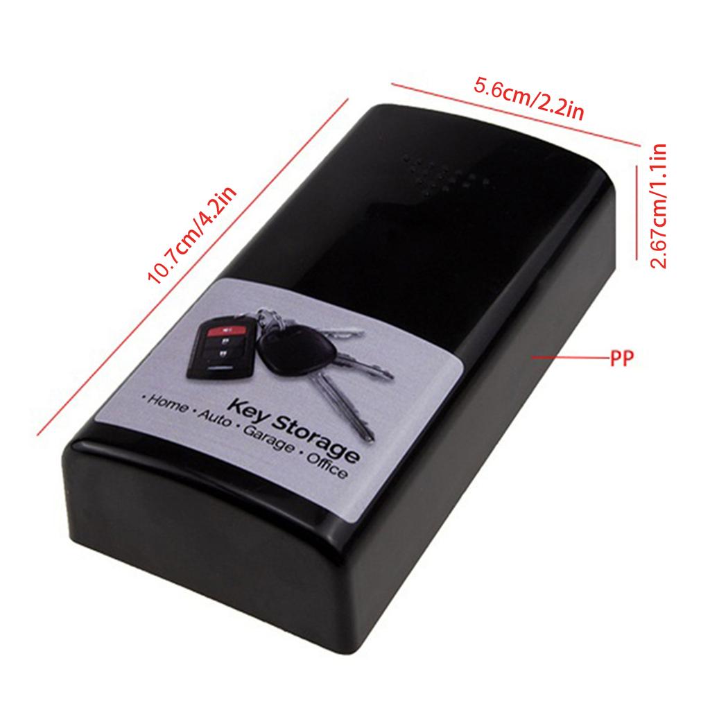 Creative Magnetic Black Key Safe Box Car Key Holder Hidden Storage Outdoor Stash For Home Office Car Truck Caravan Secret Box