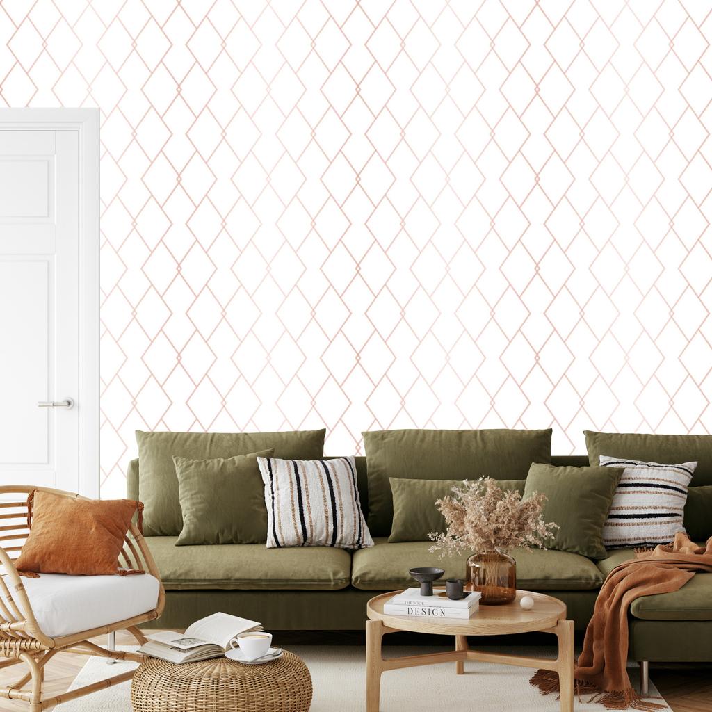 Wallpaper Modern Geometric Pattern for Living Room and Bedroom 50x1000