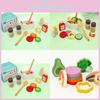 Fun Wooden Simulation Vegetable And Fruit Seasoning Salad Ingredient Set Toy