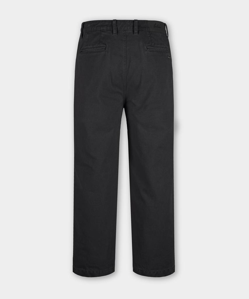 BIRBANTE Хлопковые брюки чинос с двойной складкой, garment-washed твил - Черный темно-синий