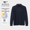Мужская рубашка-поло в стиле business casual с длинным рукавом