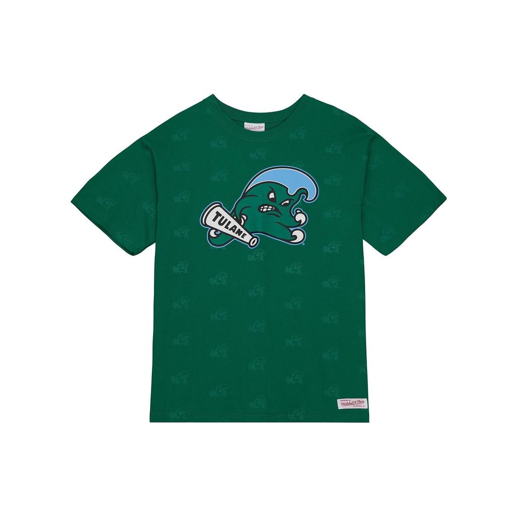 Mitchell Ness T-Shirts Men's Green Crew Neck Moderate Straight Fit TCRW5528-TUUYYPPPDKGN