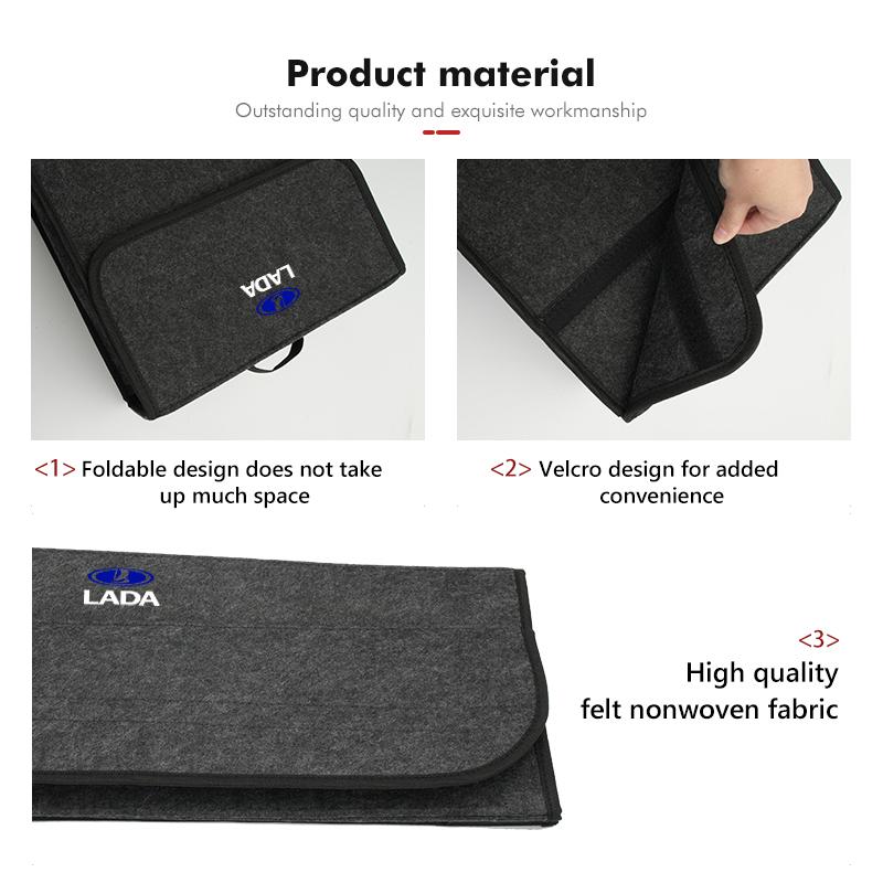 Car Trunk Storage Box Foldable Stowing Tidying Container Bag For Lada Vesta Niva Samara Kalina Largus Priora Xray Granta HH5