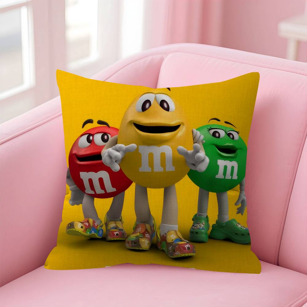 M&M's Шоколадные конфеты Мем наволочка чехол для диванной подушки украшение для комнаты в доме детский подарок