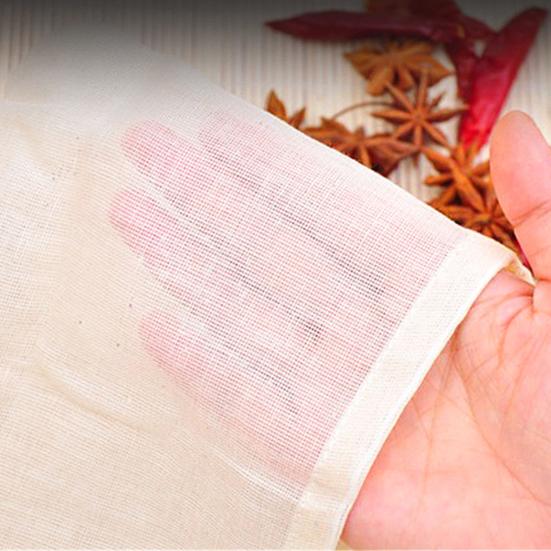 50 шт. пакетиков для специй для приготовления супа, многоразовый мешок со шнурком, чайные пакетики, неотбеленный марлевый мешок для процеживания, заваривания чая