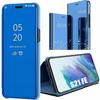 Full Body Case for Samsung S21 FE 360 Protection Clear View Smart Case - Blue