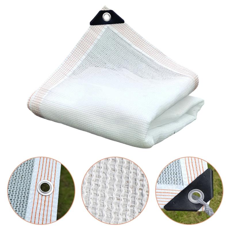 White HDPE Sun Shade Net Outdoor Anti-UV Sunshade Net Shade Mesh Sail Summer Gazebo Balcony Terrace Shading Nets Awning Tents