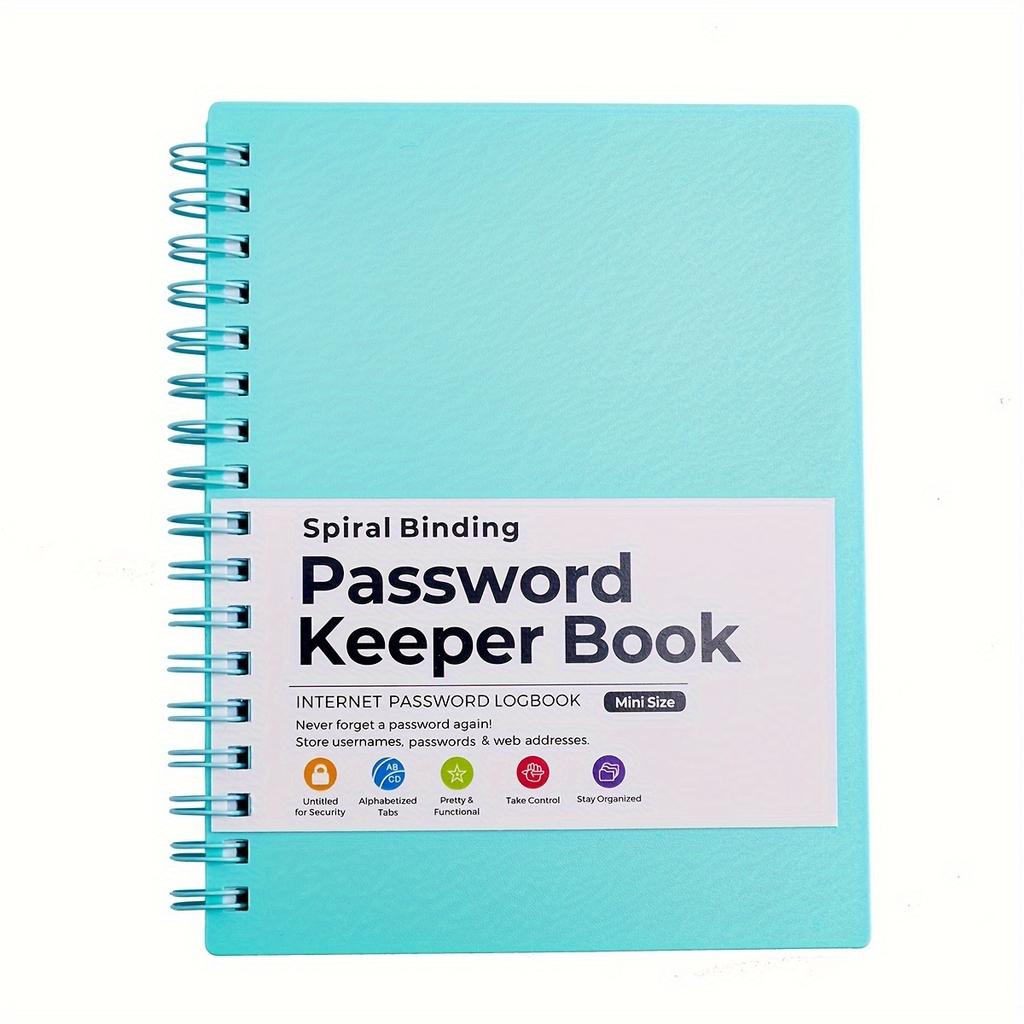 1 Password Storage Book, Letter Password Log and Organizer, Mini Size Personalized Password Log