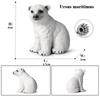 Oenux Arctic South Pole Animals Simulation Polar Bear Ursus Maritimus Action Figures Solid PVC Model Figurine Kid Toy Gift